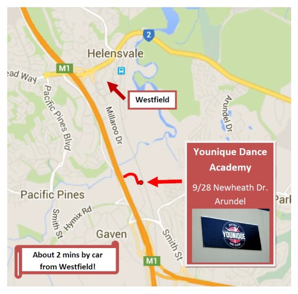 Map for Younique Dance Academy