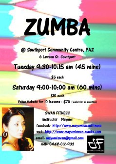 ZUMBA Southport Flyer 2015