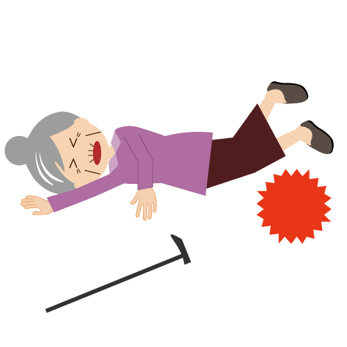 つまづくおばあちゃん