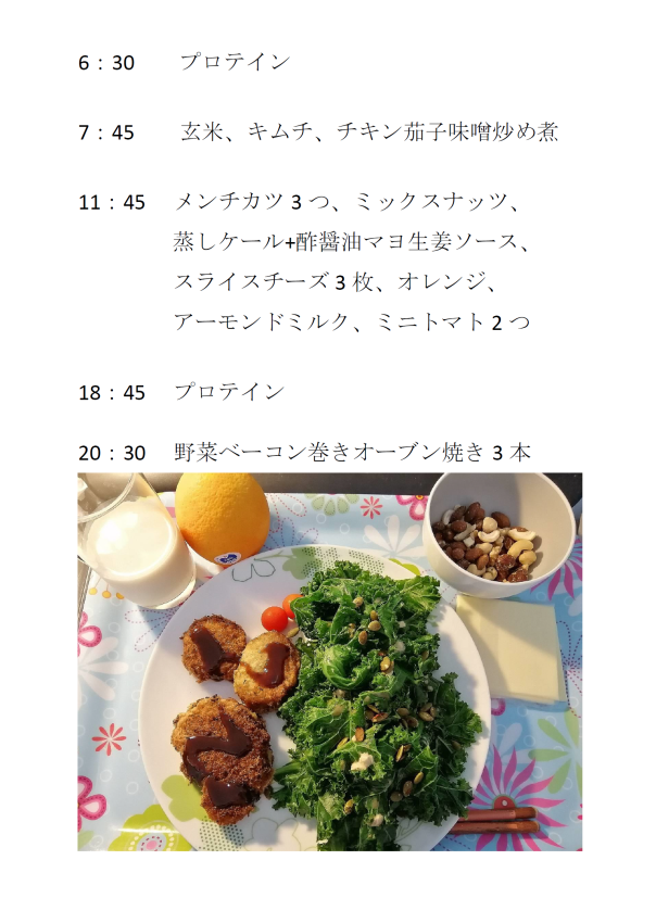 5月13日(月)の食事内容